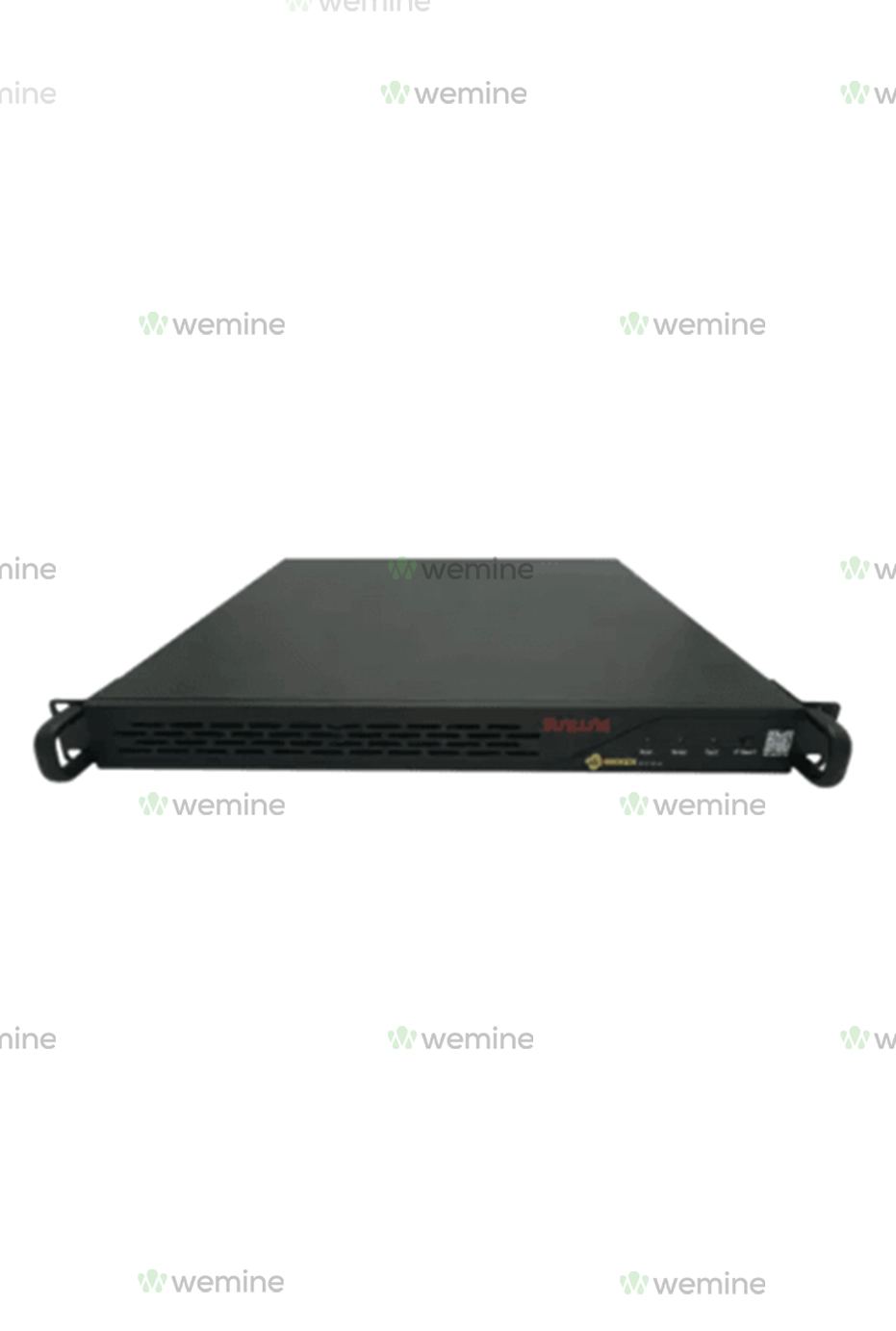 Jasminer X4-Z High-Performance Rack-Mountable Cryptocurrency Mining Server with a sleek black design, featuring front ventilation and interface panel.