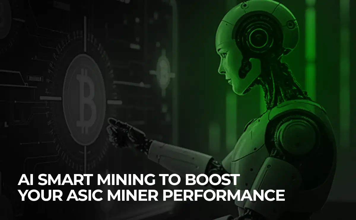 AI smart mining technology optimizing ASIC miner performance and energy efficiency.