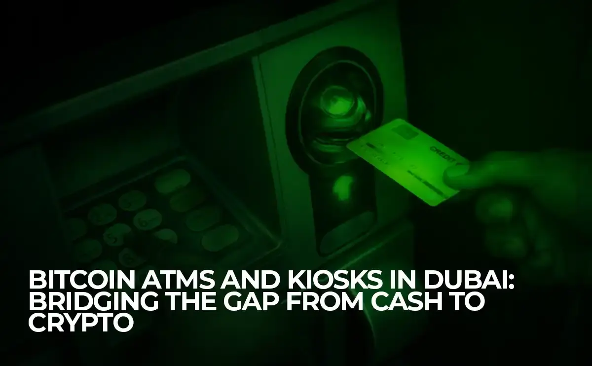 Bitcoin ATM and crypto kiosk in Dubai, a cash-to-crypto transaction for residents and tourists.